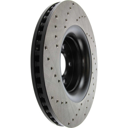 StopTech Sport Cross Drilled Brake Rotor; Front Left