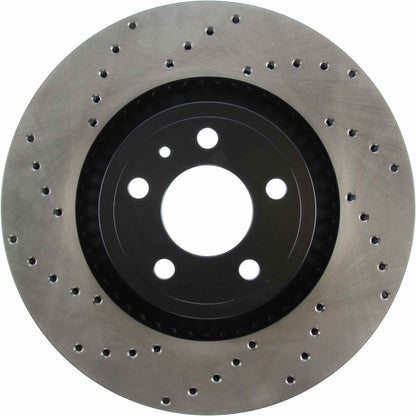 StopTech Sport Cross Drilled Brake Rotor; Front Right