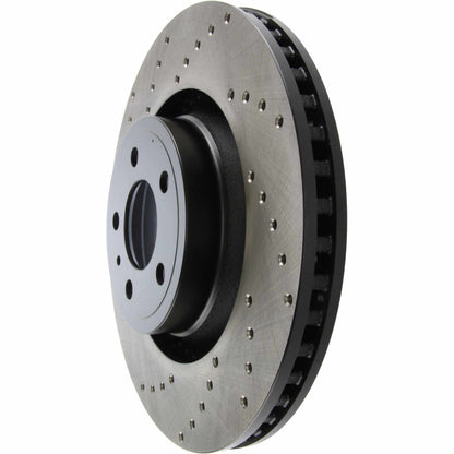 StopTech Sport Cross Drilled Brake Rotor; Front Right
