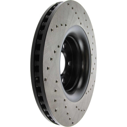 StopTech Sport Cross Drilled Brake Rotor; Front Right