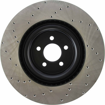 StopTech Sport Cross Drilled Brake Rotor; Front Left