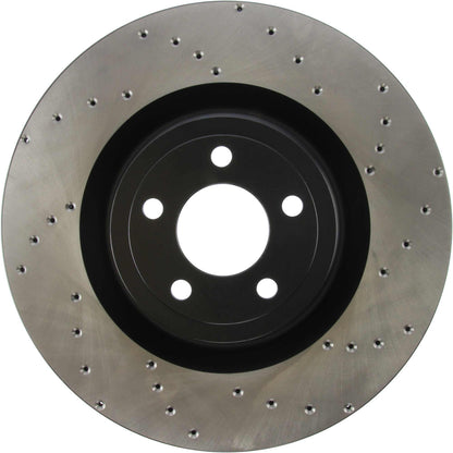 StopTech Sport Cross Drilled Brake Rotor; Front Left