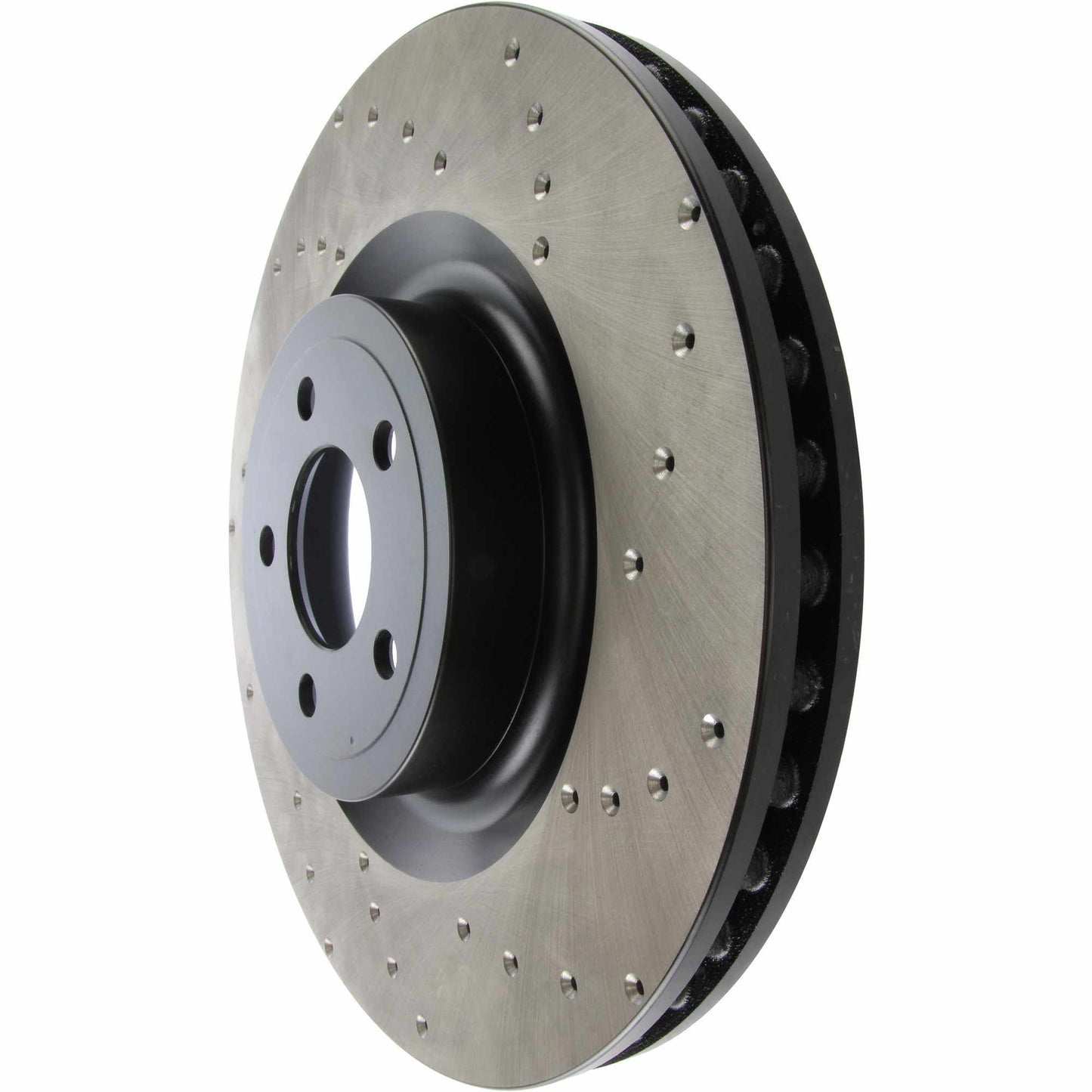 StopTech Sport Cross Drilled Brake Rotor; Front Left