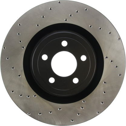 StopTech Sport Cross Drilled Brake Rotor; Front Right