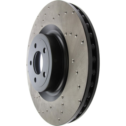 StopTech Sport Cross Drilled Brake Rotor; Front Right