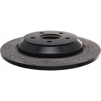 StopTech Sport Cross Drilled Brake Rotor; Front Left