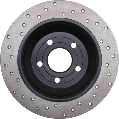 StopTech Sport Cross Drilled Brake Rotor; Front Left
