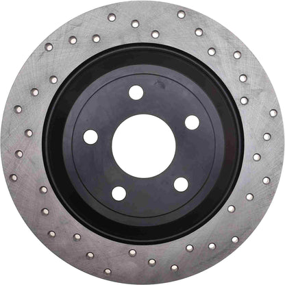 StopTech Sport Cross Drilled Brake Rotor; Front Left