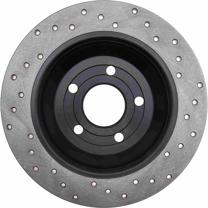 StopTech Sport Cross Drilled Brake Rotor; Front Right