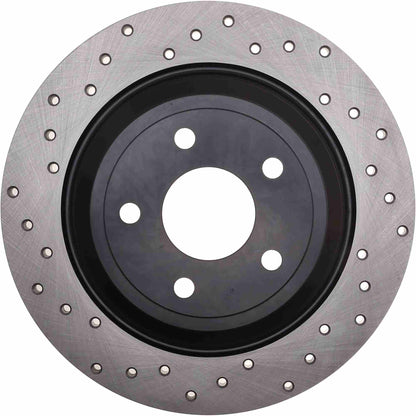 StopTech Sport Cross Drilled Brake Rotor; Front Right