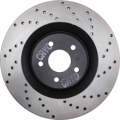 StopTech Sport Cryo Cross Drilled Brake Rotor; Front Left