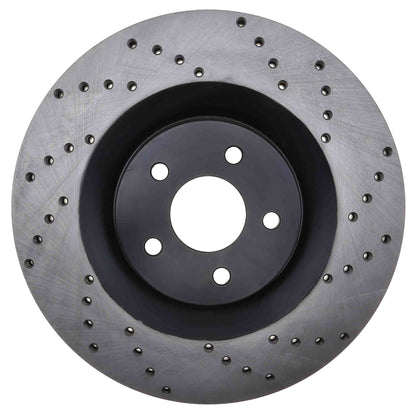 StopTech Sport Cross Drilled Brake Rotor; Front Left