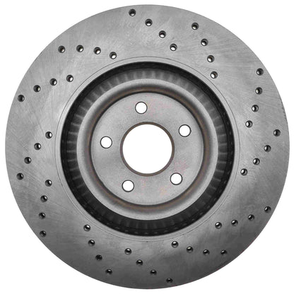 StopTech Sport Cross Drilled Brake Rotor; Front Right