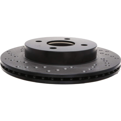 StopTech Sport Cross Drilled Brake Rotor; Front Right