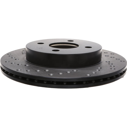 StopTech Sport Cross Drilled Brake Rotor; Front Right