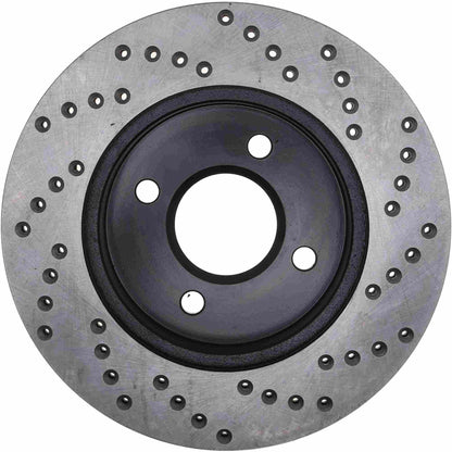 StopTech Sport Cross Drilled Brake Rotor; Front Right