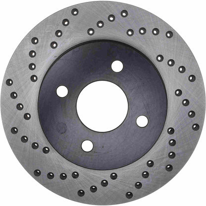 StopTech Sport Cross Drilled Brake Rotor; Front Right