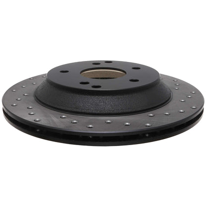 StopTech Sport Cross Drilled Brake Rotor; Rear Left