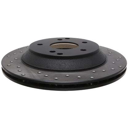 StopTech Sport Cross Drilled Brake Rotor; Rear Left