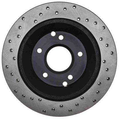 StopTech Sport Cross Drilled Brake Rotor; Rear Left