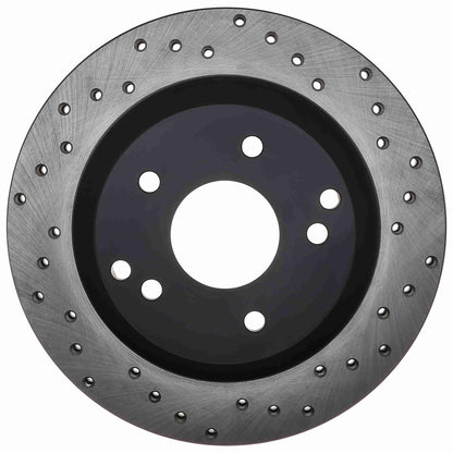 StopTech Sport Cross Drilled Brake Rotor; Rear Left