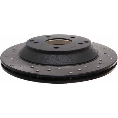 StopTech Sport Cross Drilled Brake Rotor; Rear Right