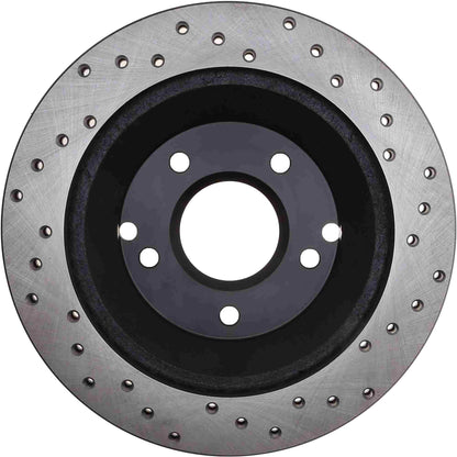 StopTech Sport Cross Drilled Brake Rotor; Rear Right