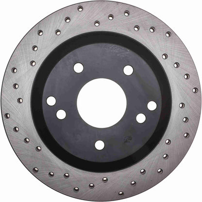 StopTech Sport Cross Drilled Brake Rotor; Rear Right