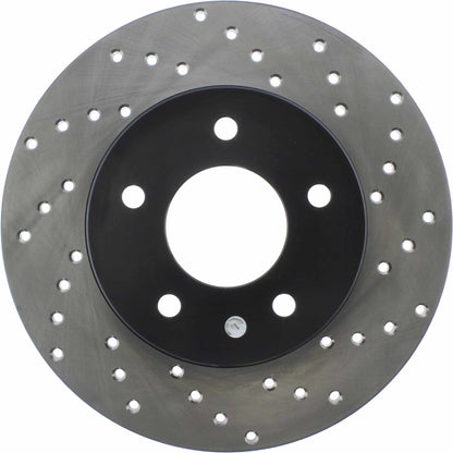 StopTech Sport Cryo Cross Drilled Brake Rotor; Rear Left