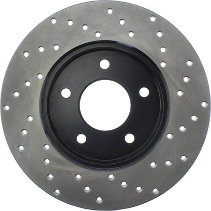 StopTech Sport Cryo Cross Drilled Brake Rotor; Rear Right