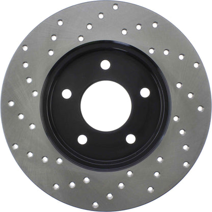 StopTech Sport Cross Drilled Brake Rotor; Rear Left