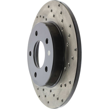 StopTech Sport Cross Drilled Brake Rotor; Rear Left