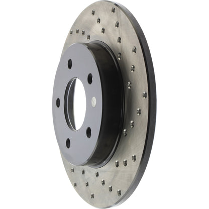 StopTech Sport Cross Drilled Brake Rotor; Rear Left