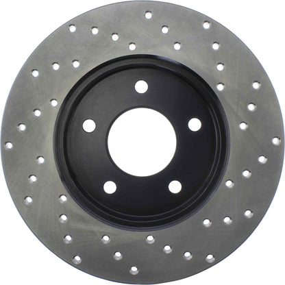 StopTech Sport Cross Drilled Brake Rotor; Rear Right