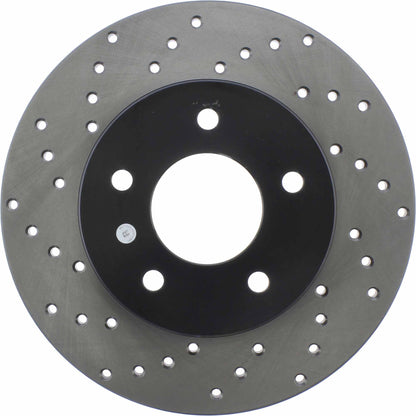 StopTech Sport Cross Drilled Brake Rotor; Rear Right