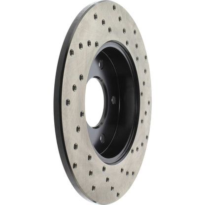 StopTech Sport Cross Drilled Brake Rotor; Rear Right