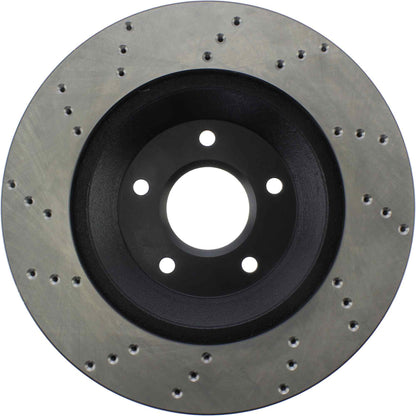 StopTech Sport Cross Drilled Brake Rotor; Front Left
