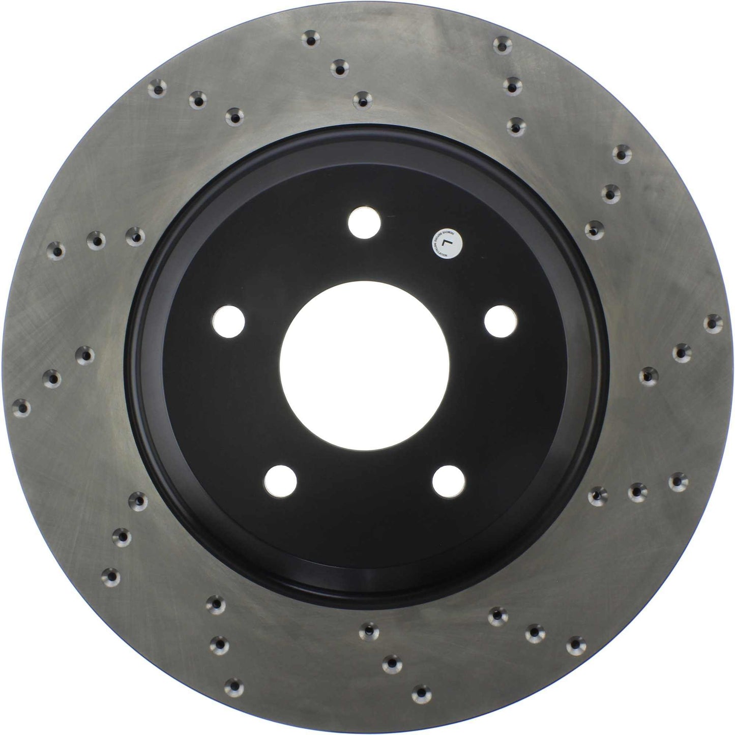 StopTech Sport Cross Drilled Brake Rotor; Front Left