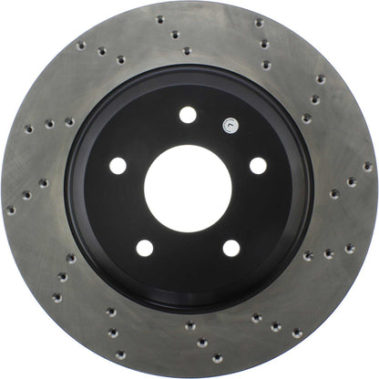 StopTech Sport Cross Drilled Brake Rotor; Front Left
