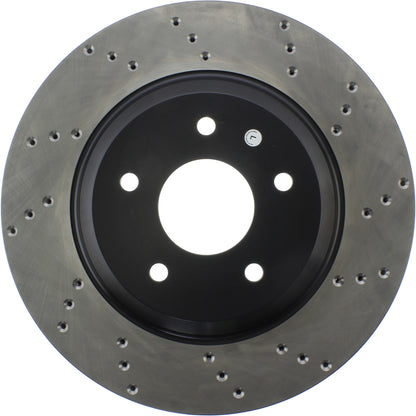 StopTech Sport Cross Drilled Brake Rotor; Front Left