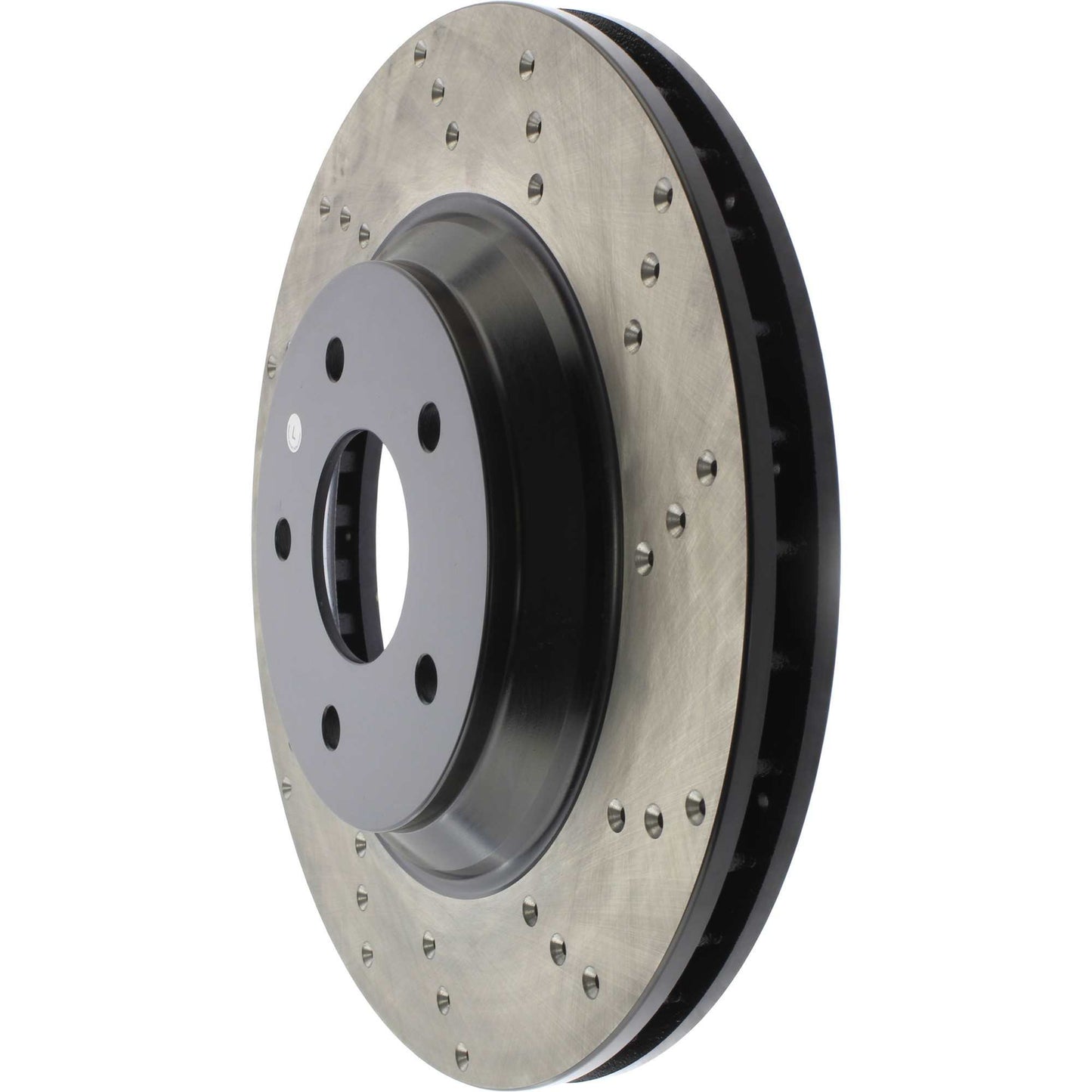 StopTech Sport Cross Drilled Brake Rotor; Front Left