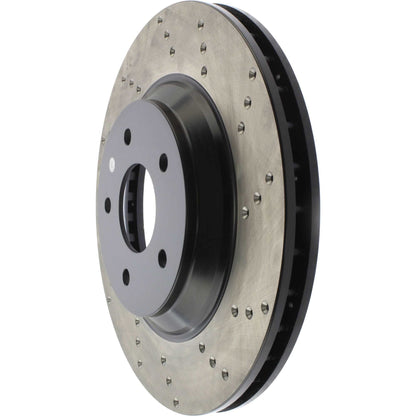 StopTech Sport Cross Drilled Brake Rotor; Front Left
