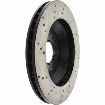 StopTech Sport Cross Drilled Brake Rotor; Front Left