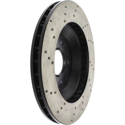 StopTech Sport Cross Drilled Brake Rotor; Front Left