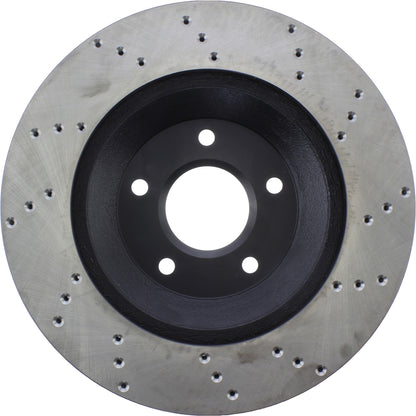 StopTech Sport Cross Drilled Brake Rotor; Front Right