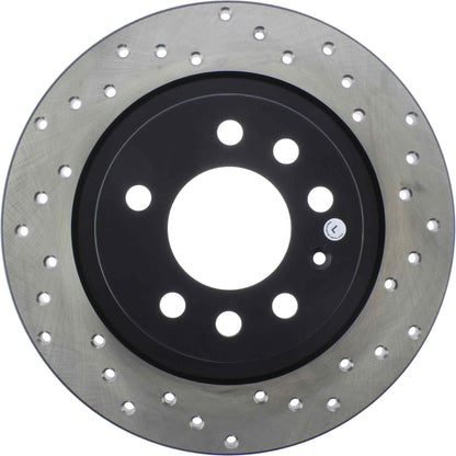 StopTech Sport Cryo Cross Drilled Brake Rotor; Rear Left