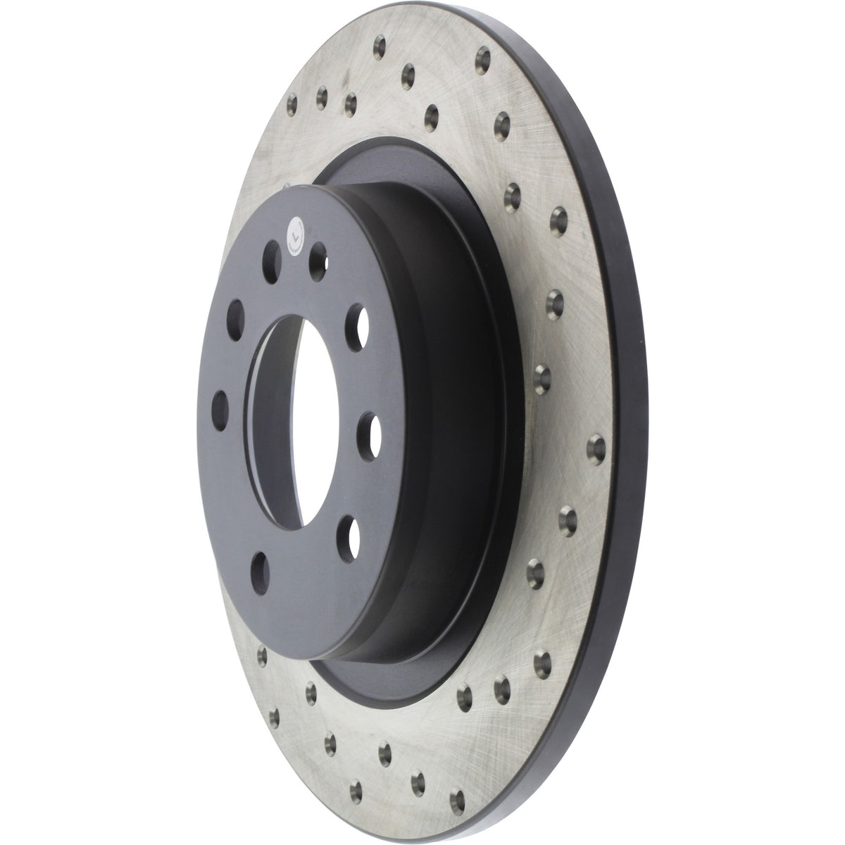 StopTech Sport Cross Drilled Brake Rotor; Rear Left