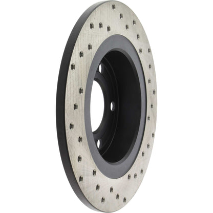 StopTech Sport Cross Drilled Brake Rotor; Rear Right