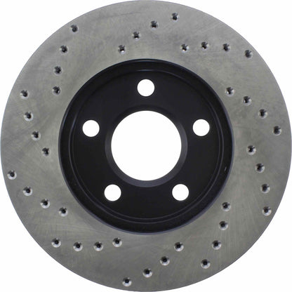 StopTech Sport Cross Drilled Brake Rotor; Front Left