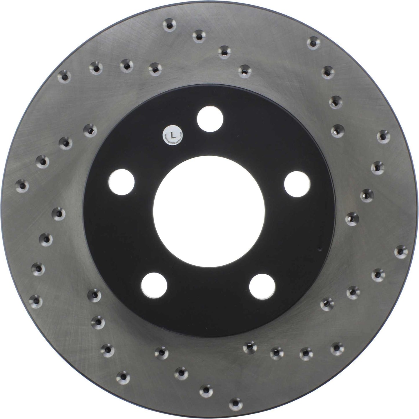 StopTech Sport Cross Drilled Brake Rotor; Front Left